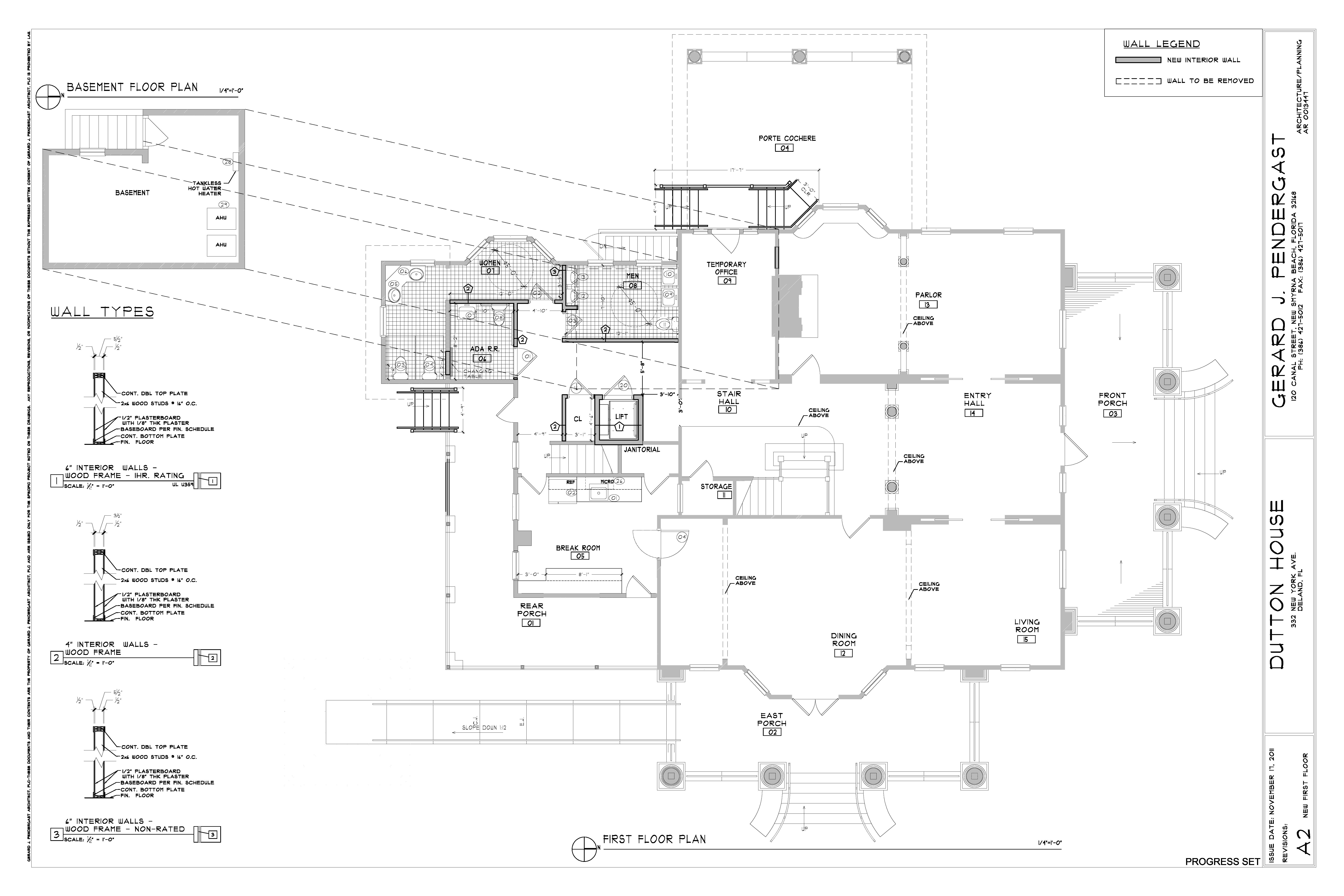 Architectural Plans from 2008 Dutton House Inc