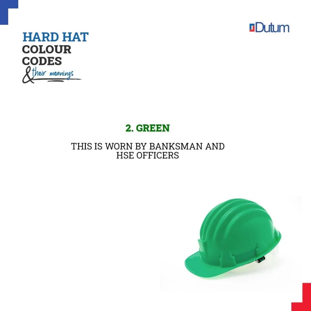 Hard hat color codes and their meanings Dutum