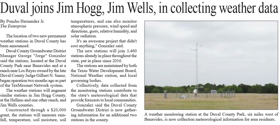 Duval County Groundwater Conservation District Benavides, Texas