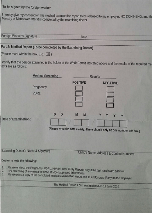 Work Permit Duxton Medical Clinic