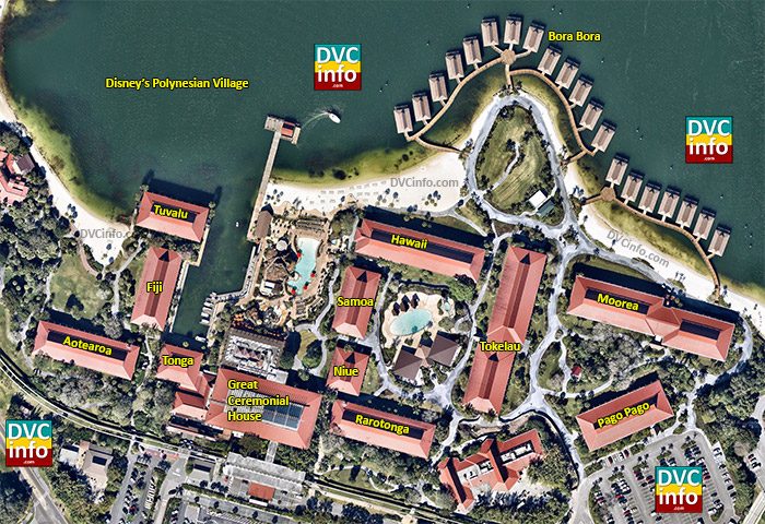 Disney Polynesian Resort Map Disney's Polynesian Villas & Bungalows - Dvcinfo