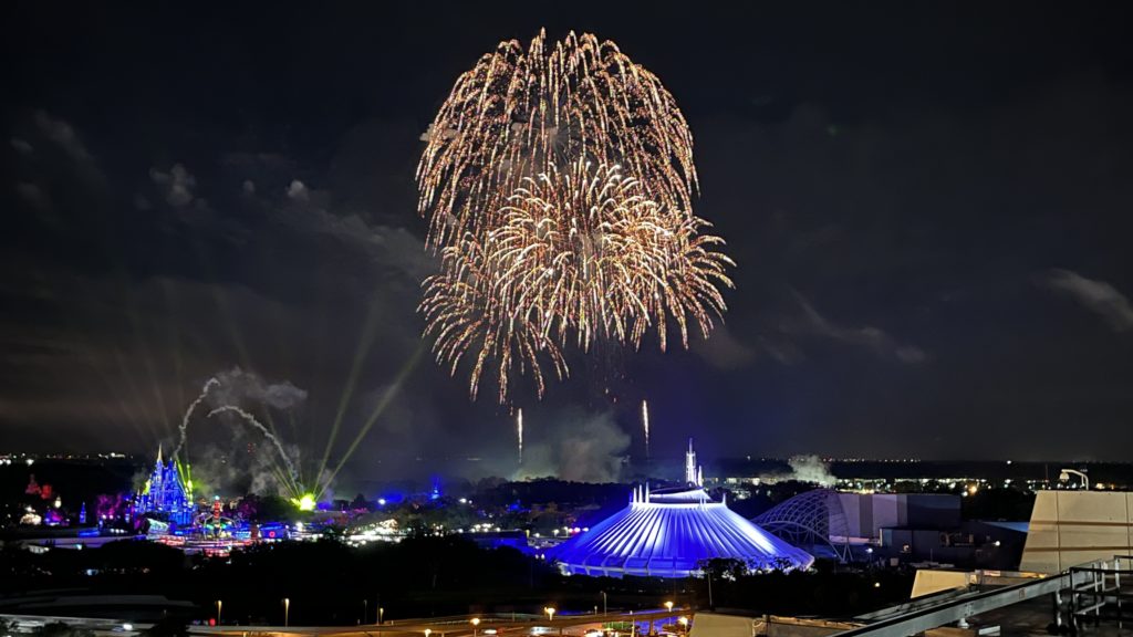 Watching Fireworks from Bay Lake Tower DVC Rental Store