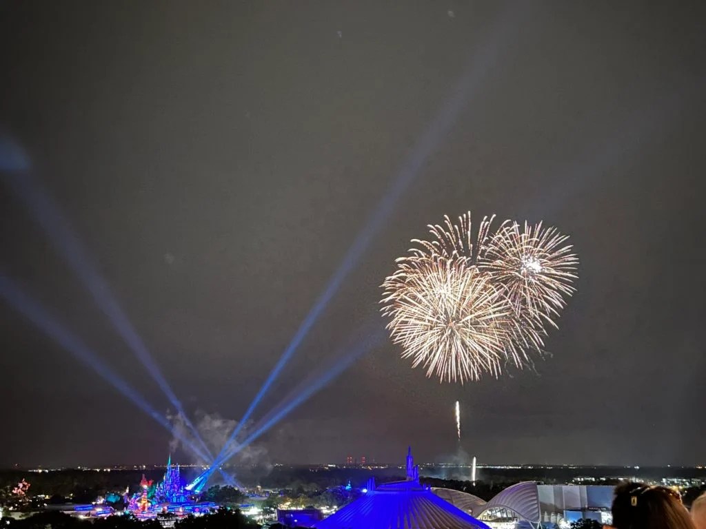 Watching Fireworks from Bay Lake Tower DVC Rental Store