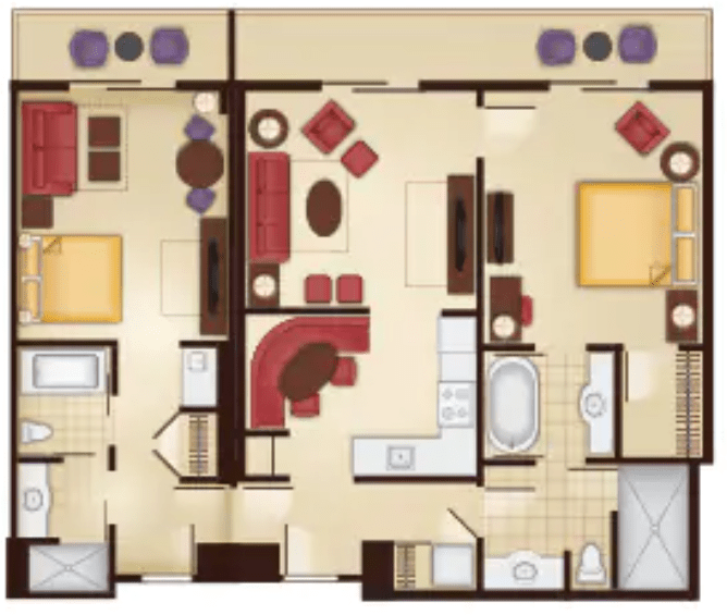 Grand Floridian 3 Bedroom Villa Floor Plan