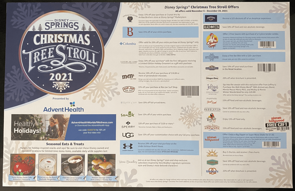 2021 Disney Springs Christmas Tree Stroll DVC Shop