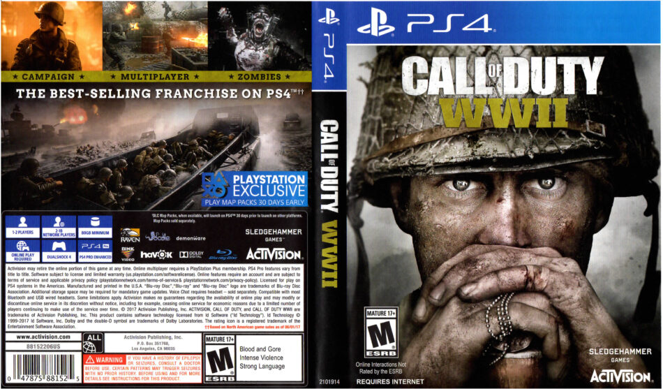 Call of Duty WW2 (2017) PS4 Cover