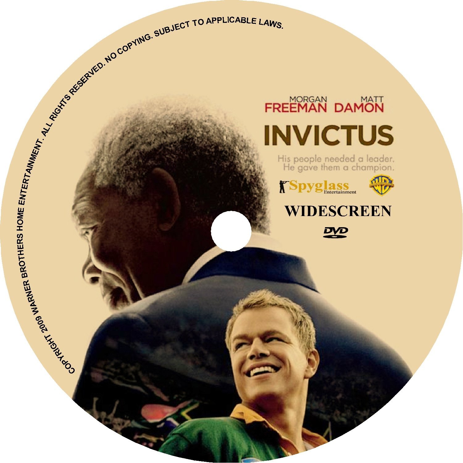 Invictus (2009) R1 Dvd Covers and Labels