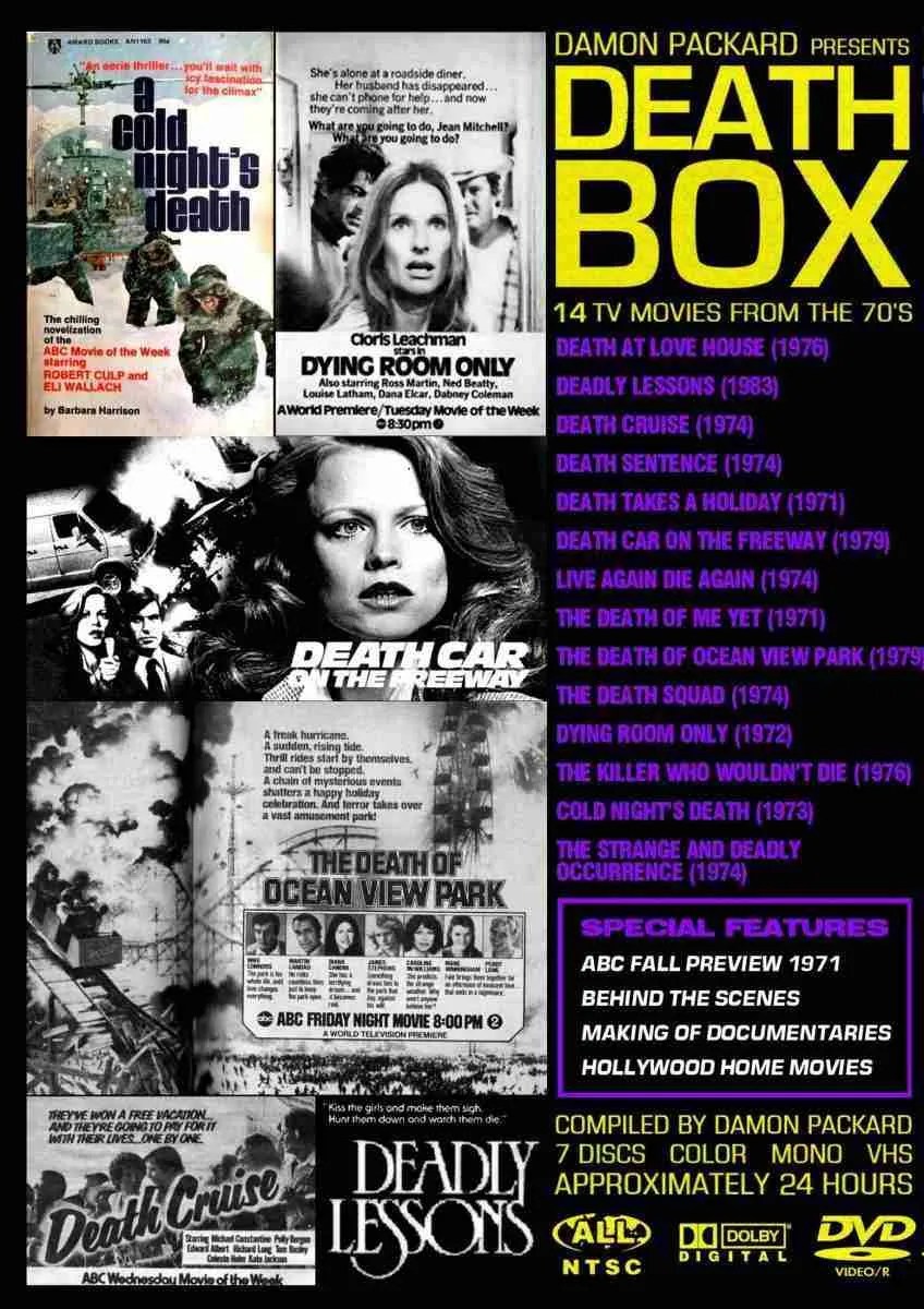DAMON PACKARD PRESENTS DEATH BOX 14 TV HORROR MOVIES + EXTRAS DVDR