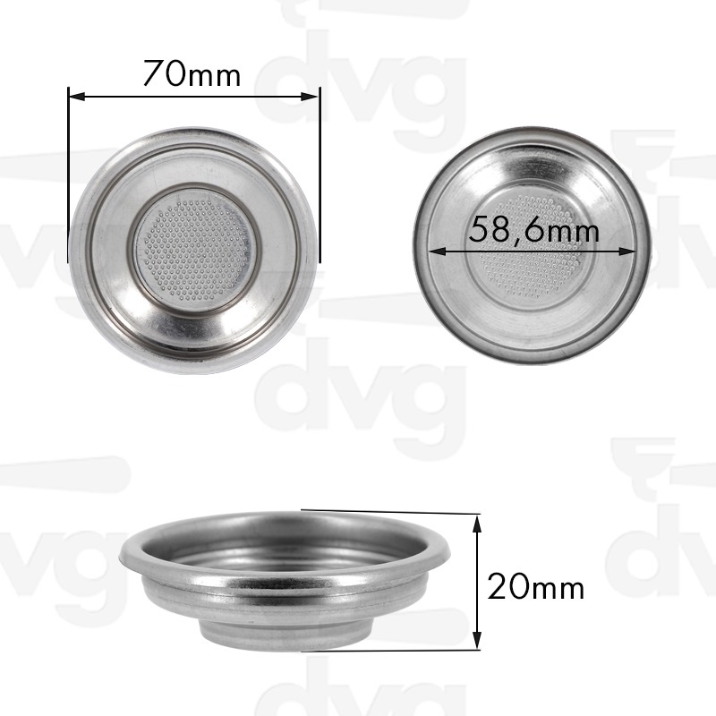 RANCILIO FILTER 1 CUP 6G. H.20 EXTERNAL RIDGE Spare parts coffee