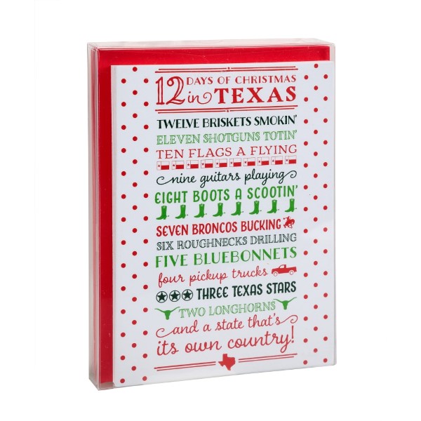 Holiday Greeting Cards 12 Days of Christmas in Texas (Box of 8