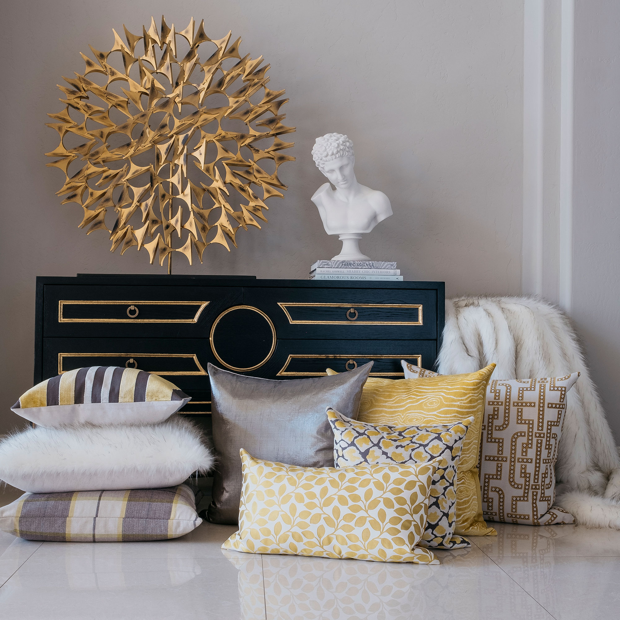 D.V. Kap Home Luxury Throw & Accent Pillows