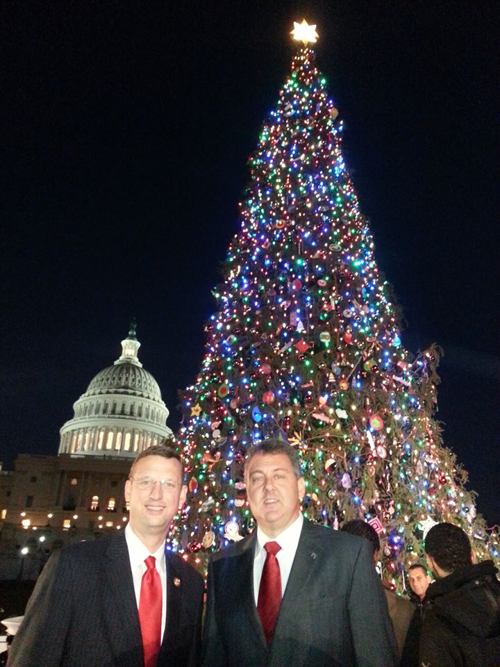 Rep. Doug Collins & state Senator Steve Gooch Lighting of Capitol