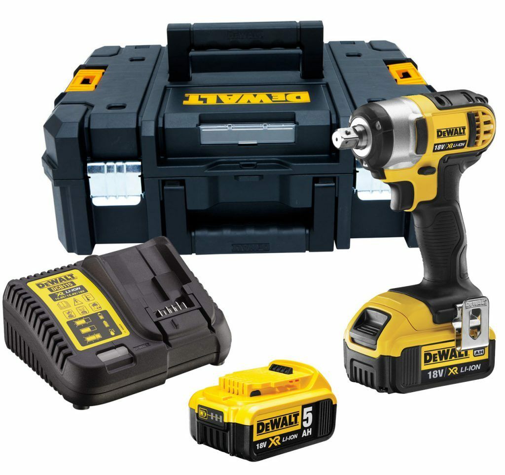DeWalt DCF880P2 18v XR Compact Impact Wrench 2 x 5.0ah LiIon Charger and Case Dvs Power Tools