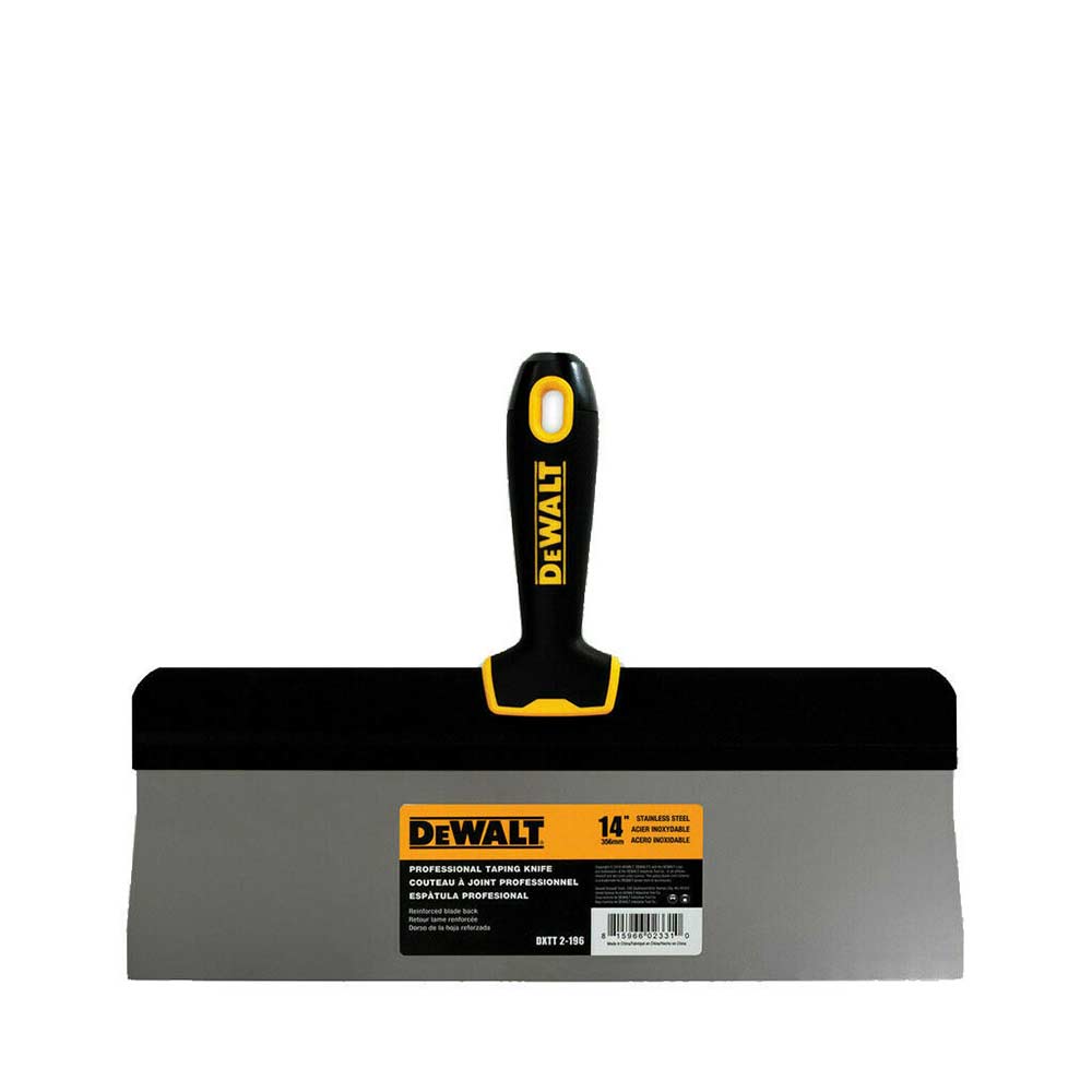 DeWalt DXTT 2196 14" Stainless Steel Big Back Taping Knife with Soft