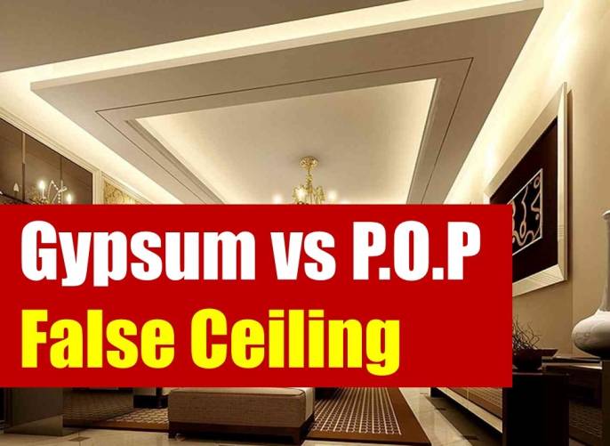 Gypsum vs P.O.P False Ceiling 2023 What's the Difference? DV Studio