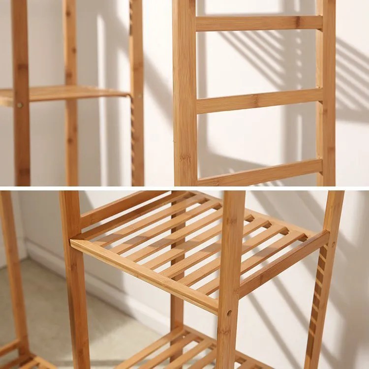 Wholesale 5 layers square wooden coat stand from china