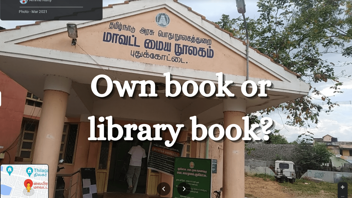 Own Book or Library Book? dwaraka