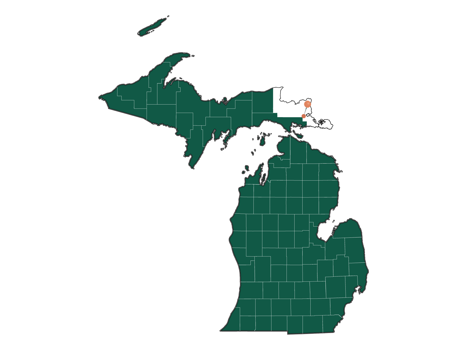 Safety in Pickford township, Michigan (crime rates and environmental