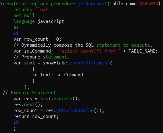 Snowflake Dynamic SQL Queries and Examples