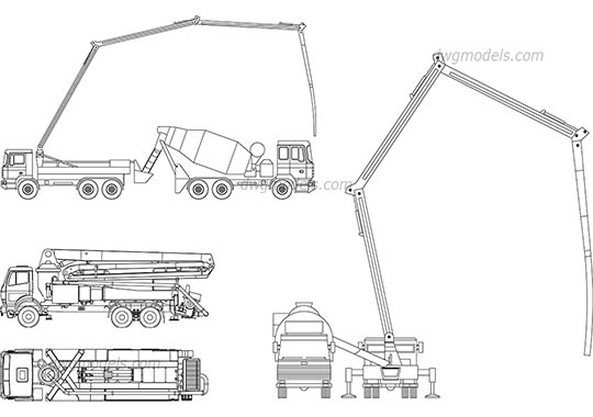 Trailer Trucks DWG, free CAD Blocks download