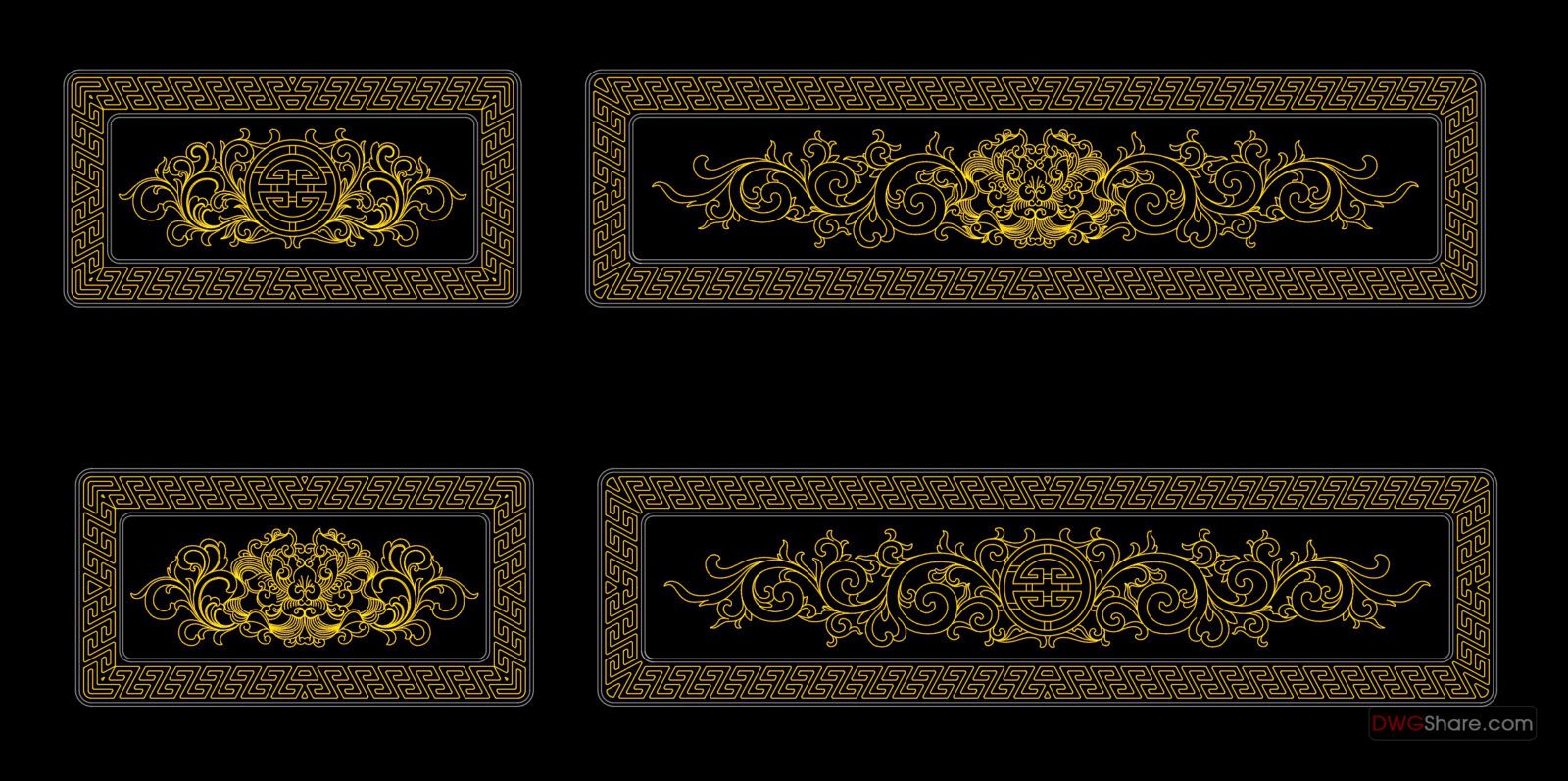 51.Asian Traditional Pattern AutoCAD Blocks Free Download Free Cad