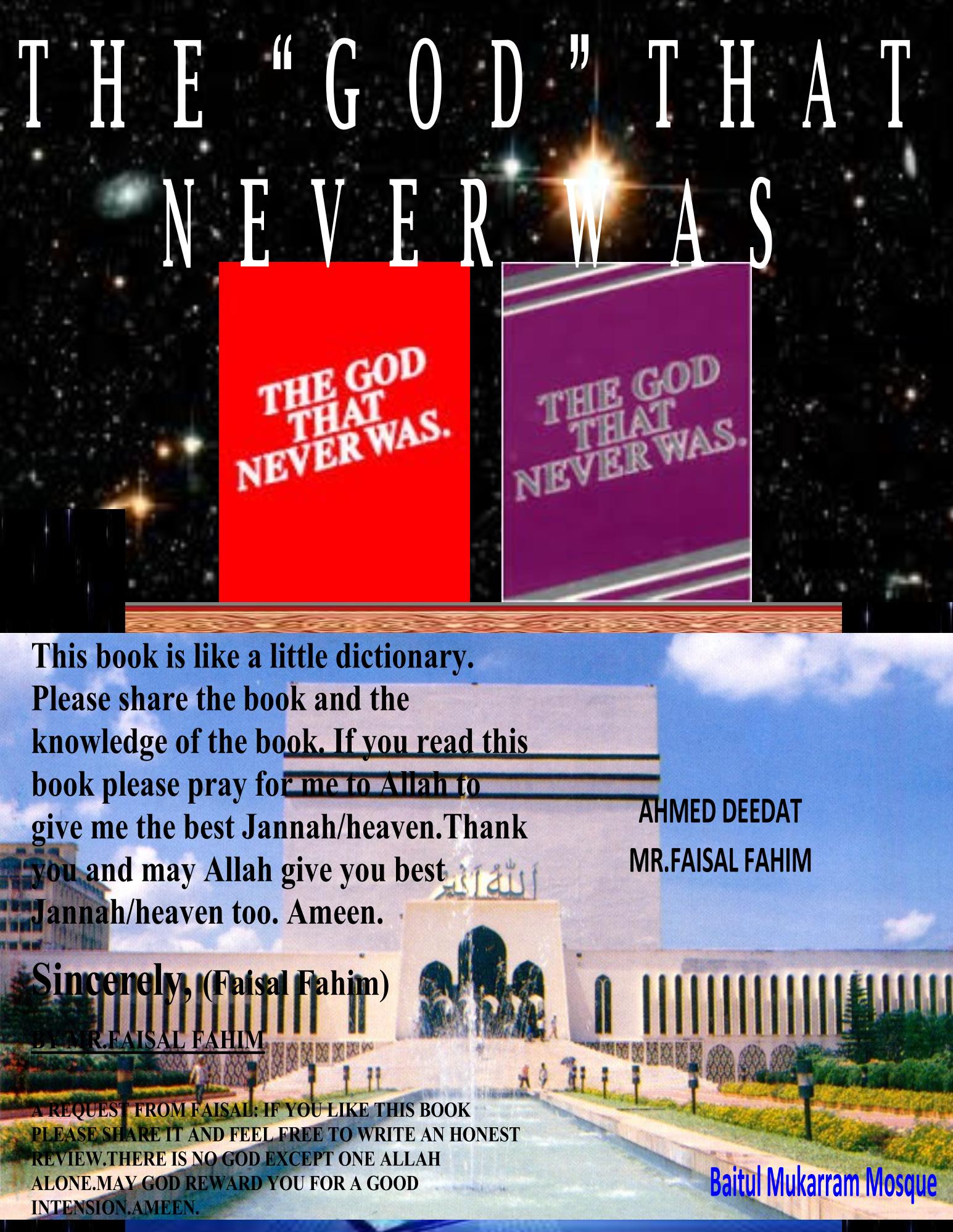 Smashwords The &quot;GOD&quot; That Never Was by Ahmed Deedat a