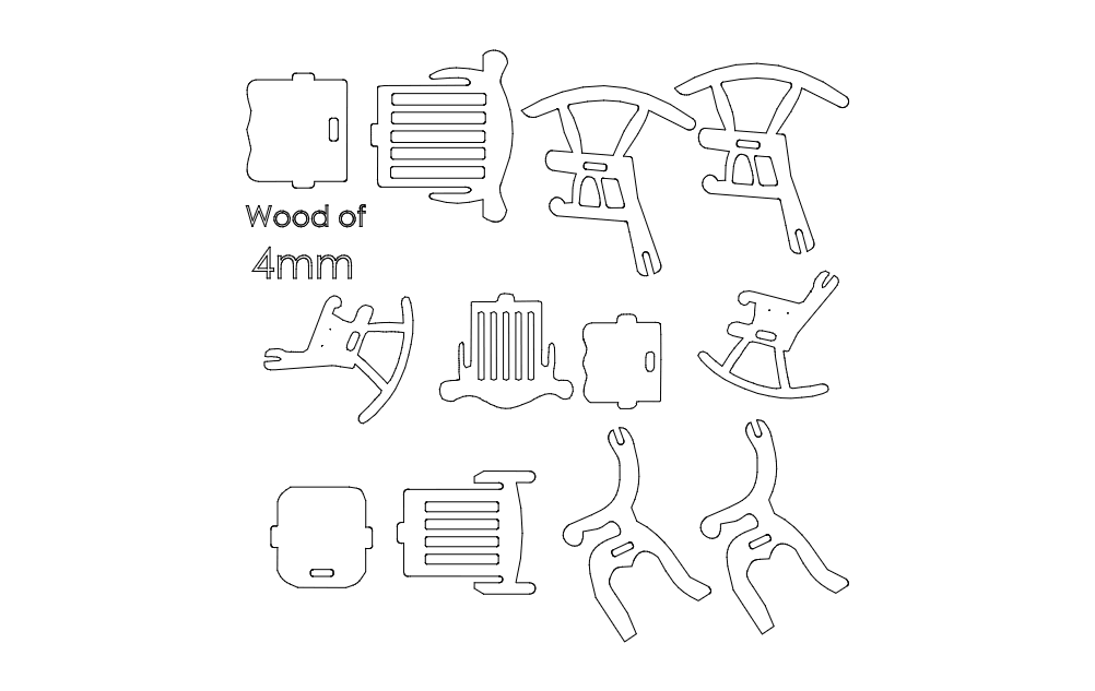 Chairs 3d Free DXF File Free Download DXF Patterns