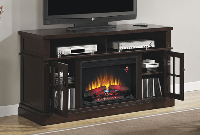 59.5" Dakota Caramel Oak Media Mantel Electric Fireplace 26MM9740O128