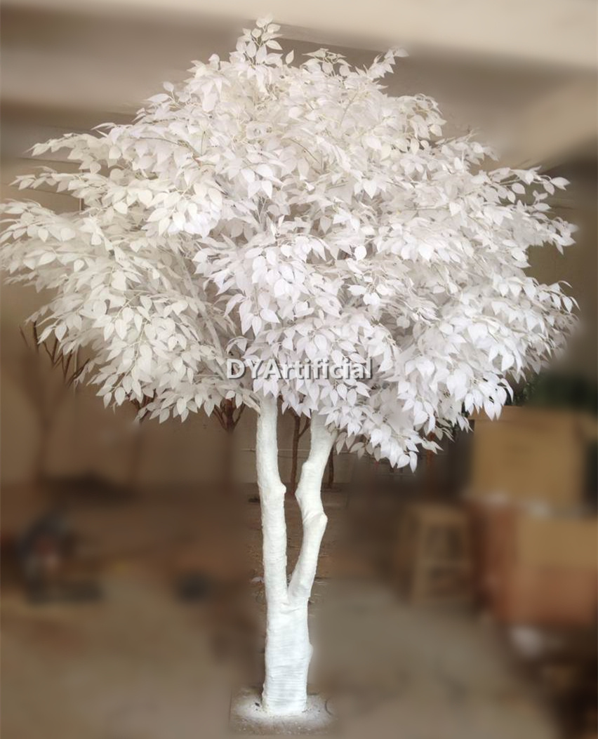 Customized Artificial White Ficus Tree DYArtificial