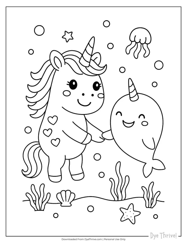 Unicorn Coloring Pages Printables (15 Pages)