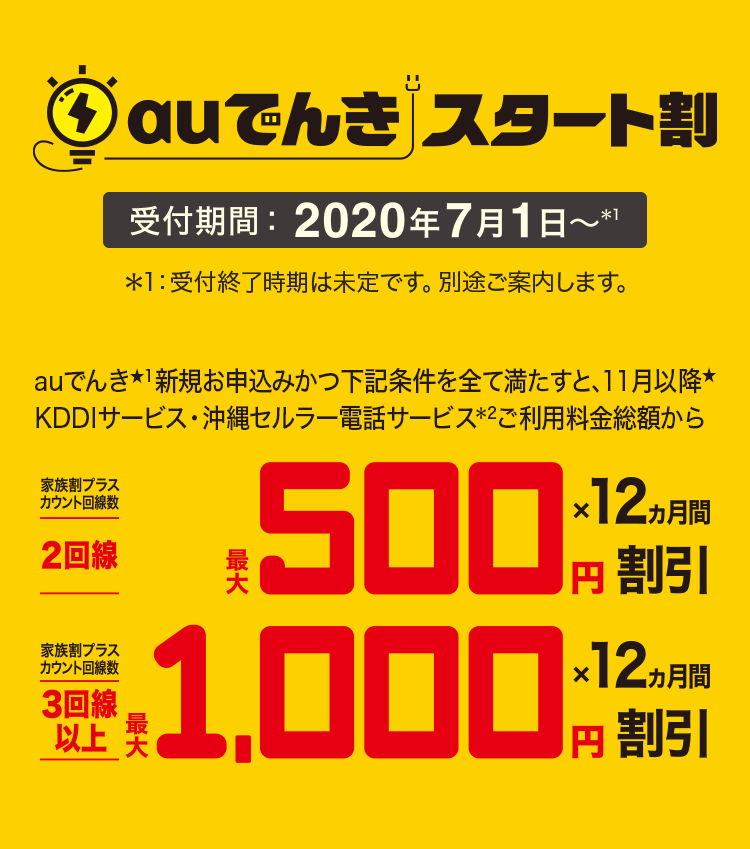 携帯電話量販店ダイマック 【auでんきスタート割】家族でしっかりお得にしましょう！