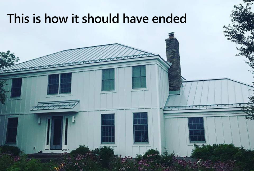 Two Story Metal Roof Project