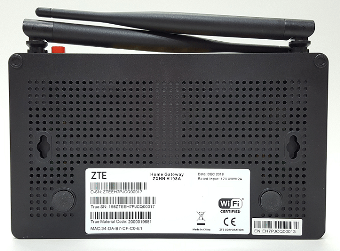 รูปและรายละเอียดของ AP ZTE ZXHN H198A True Support Center
