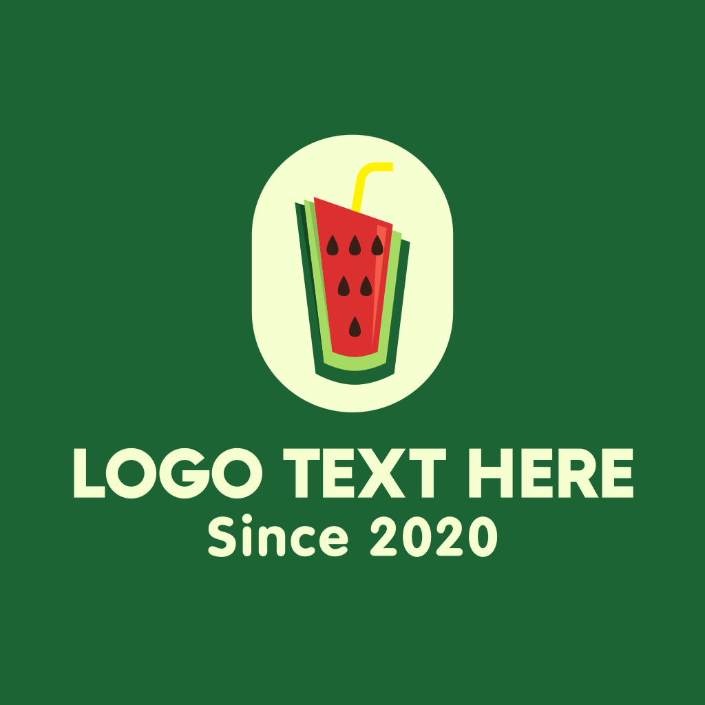 Watermelon Juice Drink Logo BrandCrowd Logo Maker