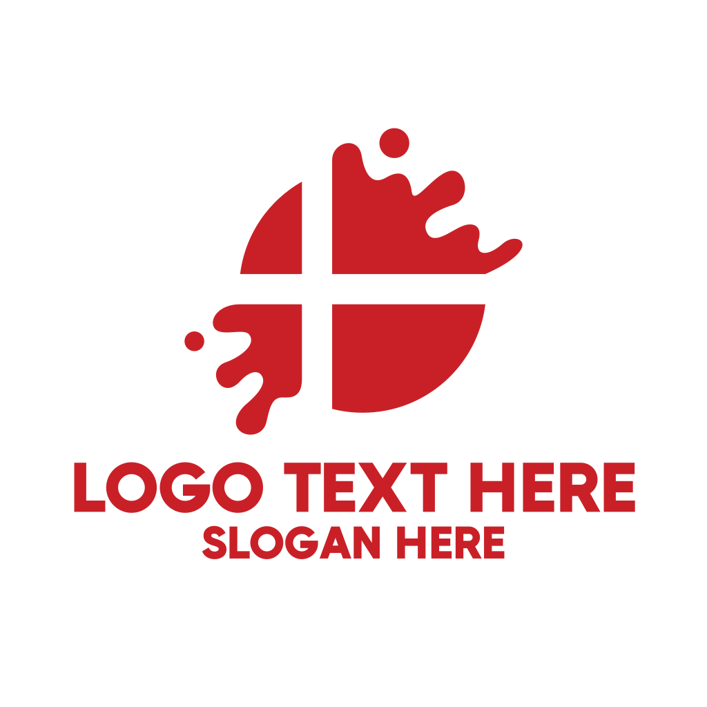 Denmark Flag Splash Logo BrandCrowd Logo Maker
