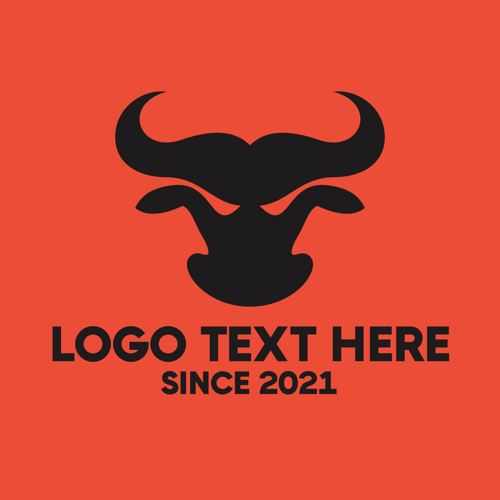 Red Angry Bull Logo BrandCrowd Logo Maker
