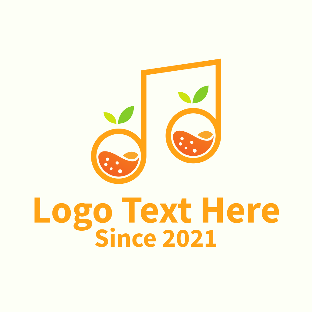 Orange Note Juice Logo BrandCrowd Logo Maker