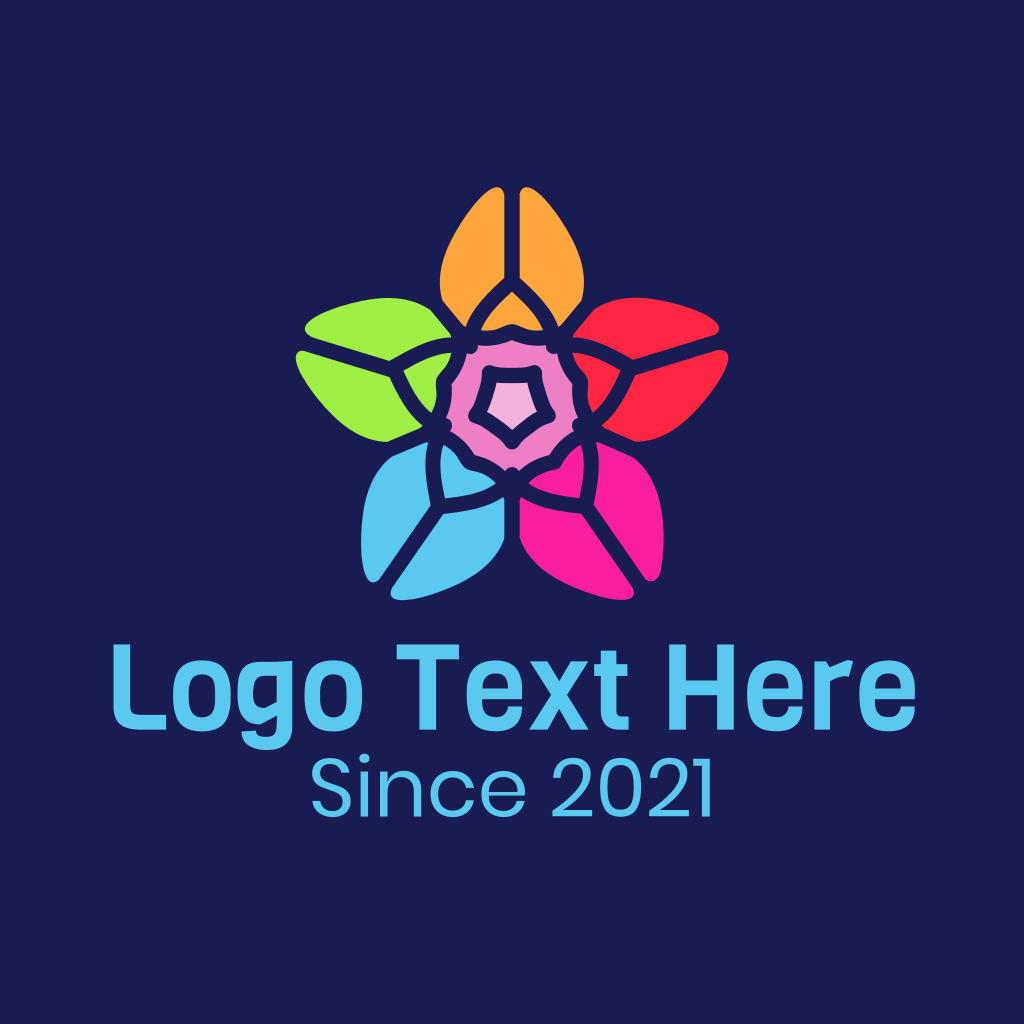 Colorful Garden Flower Logo BrandCrowd Logo Maker