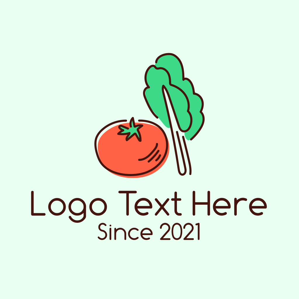 Tomato Lettuce Vegetable Logo BrandCrowd Logo Maker