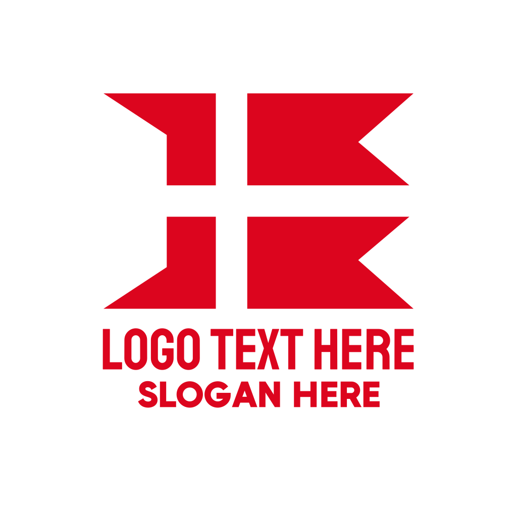 Red Denmark Flag Logo BrandCrowd Logo Maker