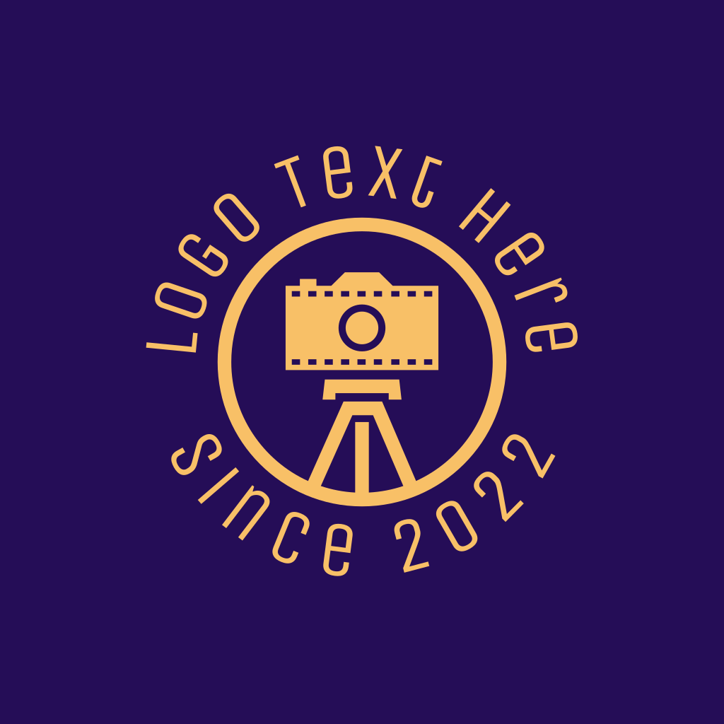 Photography Film Camera Tripod Logo BrandCrowd Logo Maker