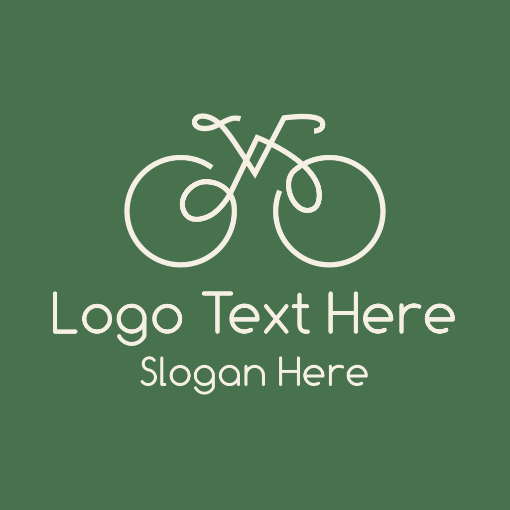 Green Bicycle Bike Logo BrandCrowd Logo Maker BrandCrowd