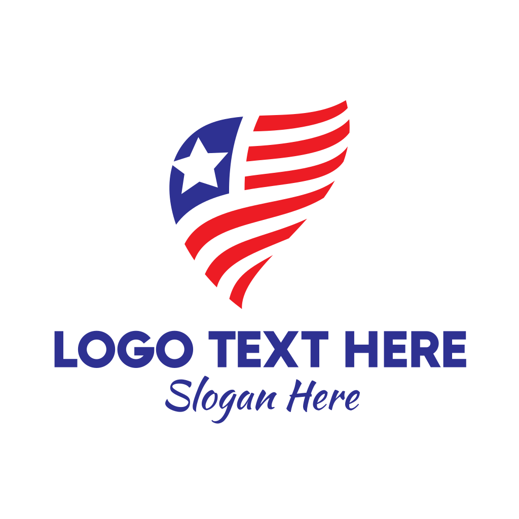 Simple American Flag Logo BrandCrowd Logo Maker
