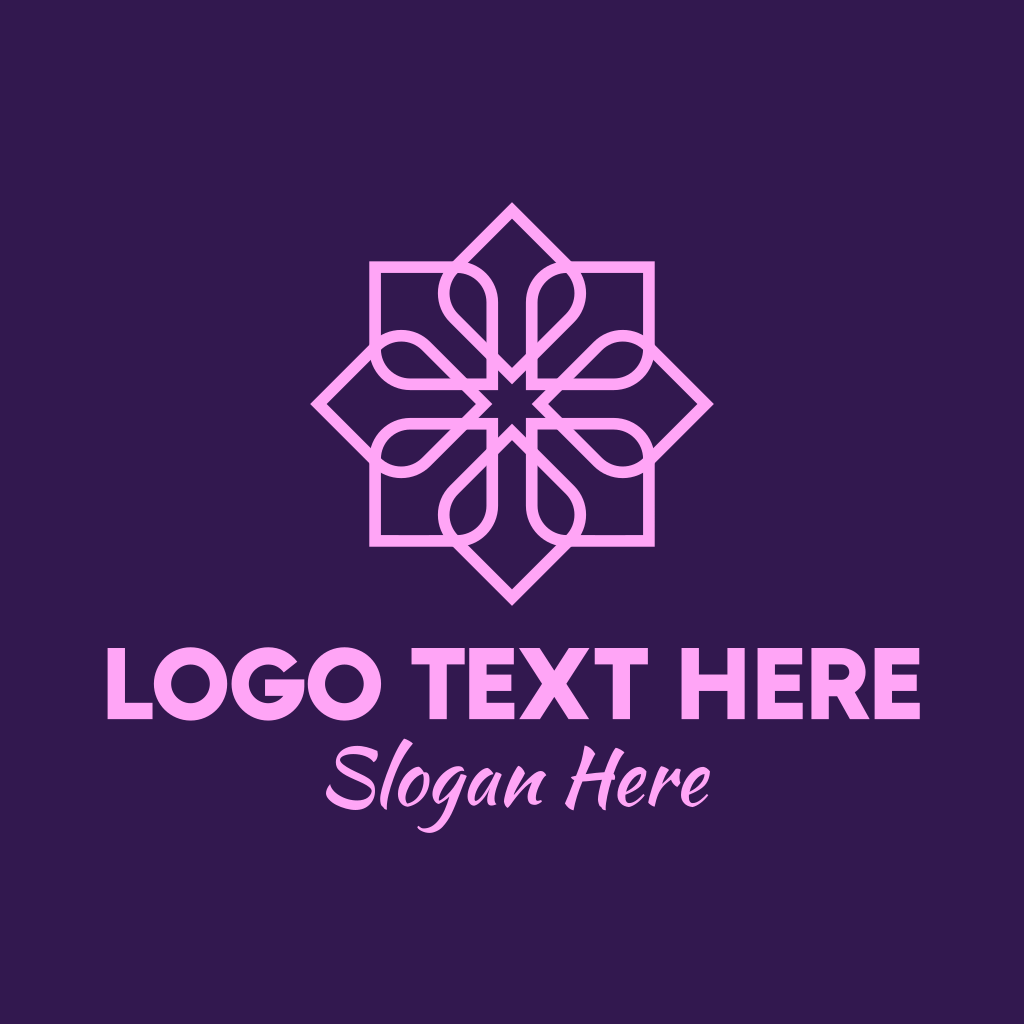Purple Elegant Flower Logo BrandCrowd Logo Maker