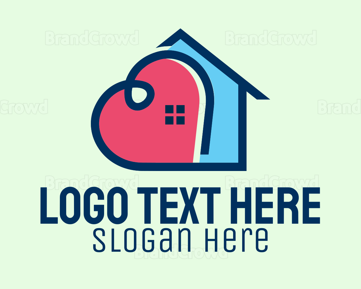 Heart House Home Logo BrandCrowd Logo Maker