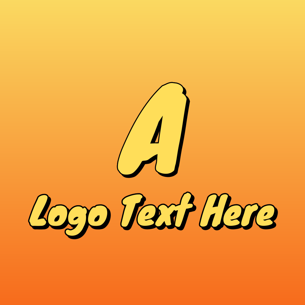 Comic Yellow Letter Logo BrandCrowd Logo Maker
