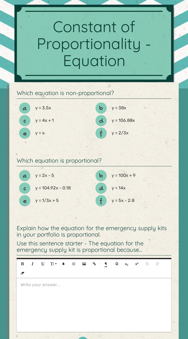 Constant Of Proportionality Worksheet Kuta - Printable Word Searches