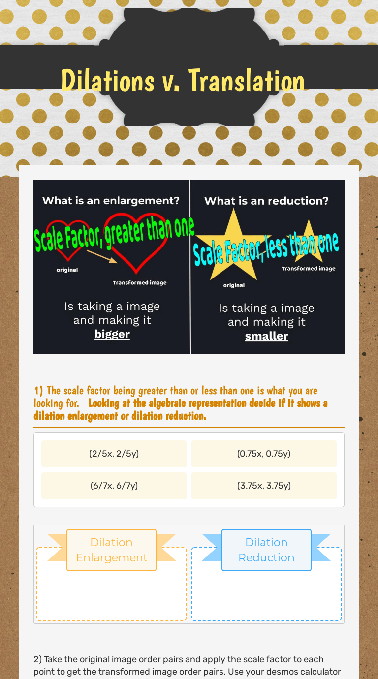 Dilation Translation Worksheet : Transformation Worksheets Reflection