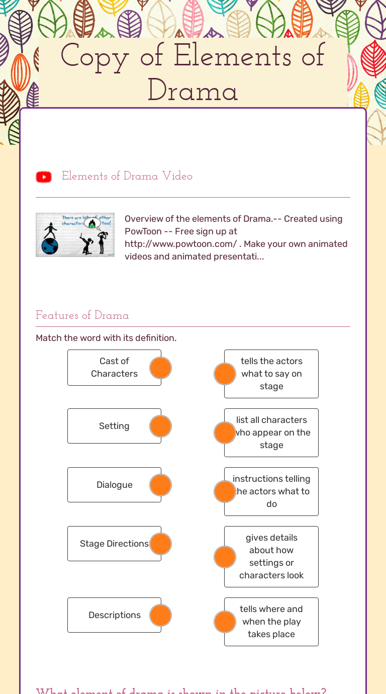 Elements Of Drama Worksheet - Proworksheet.my.id