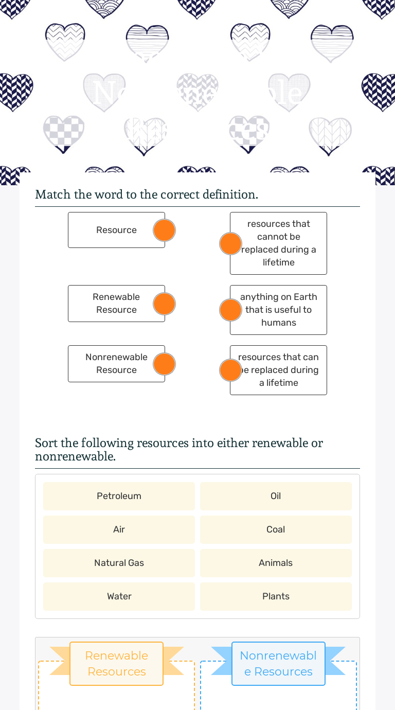 Renewable VS. Nonrenewable Resources | Interactive Worksheet by Anna